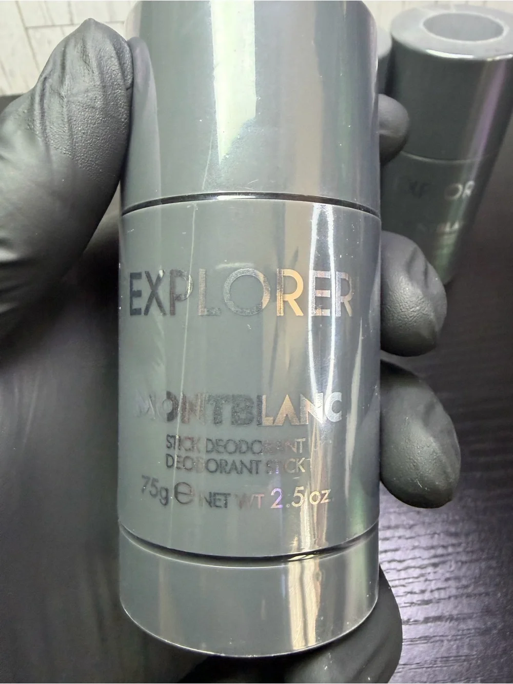 3 Pack Montblanc Explorer Men’s Deodorant Sticks - Charcoal Gray